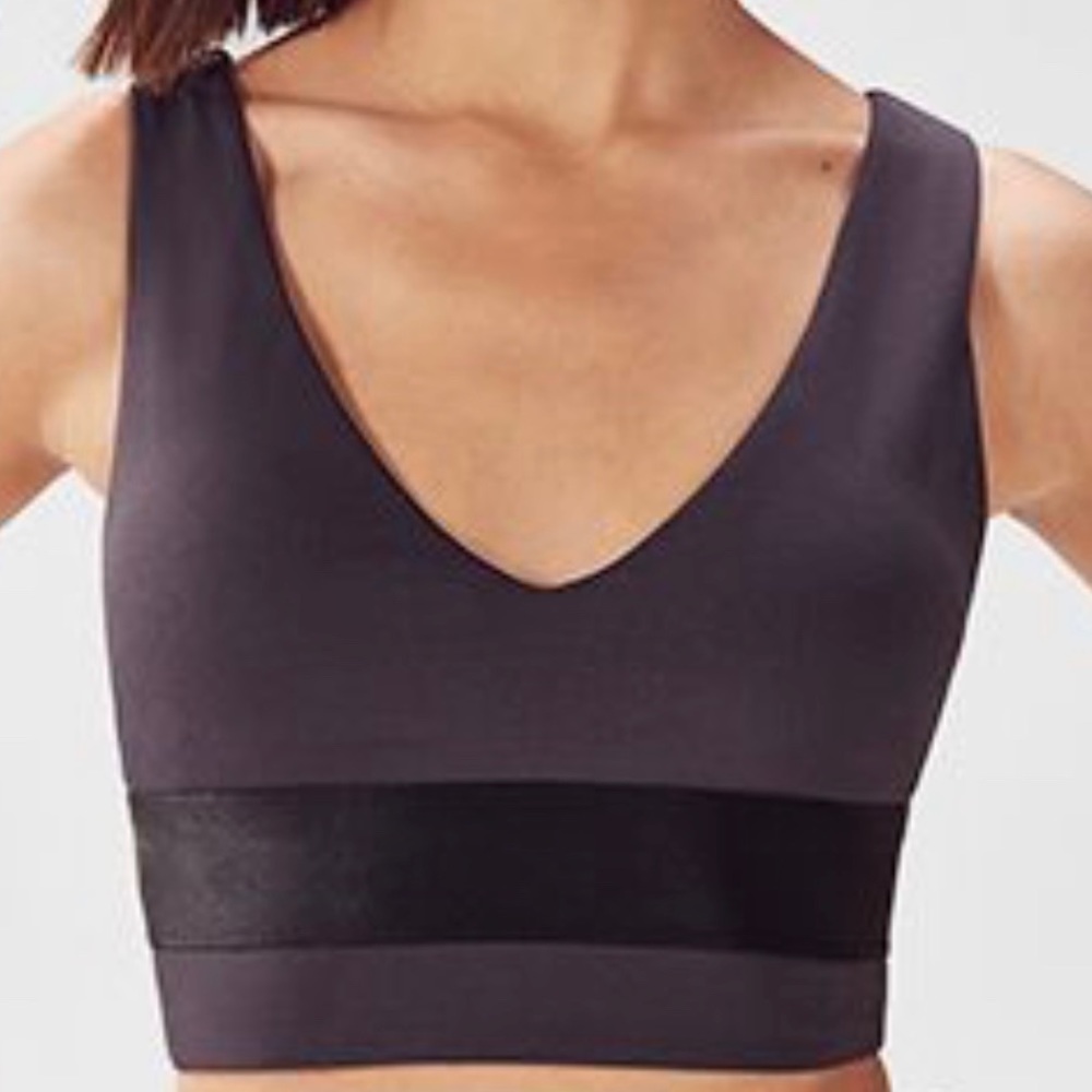 Fabletics Demi Lovato Valletta Midi Bra Black SZ M
